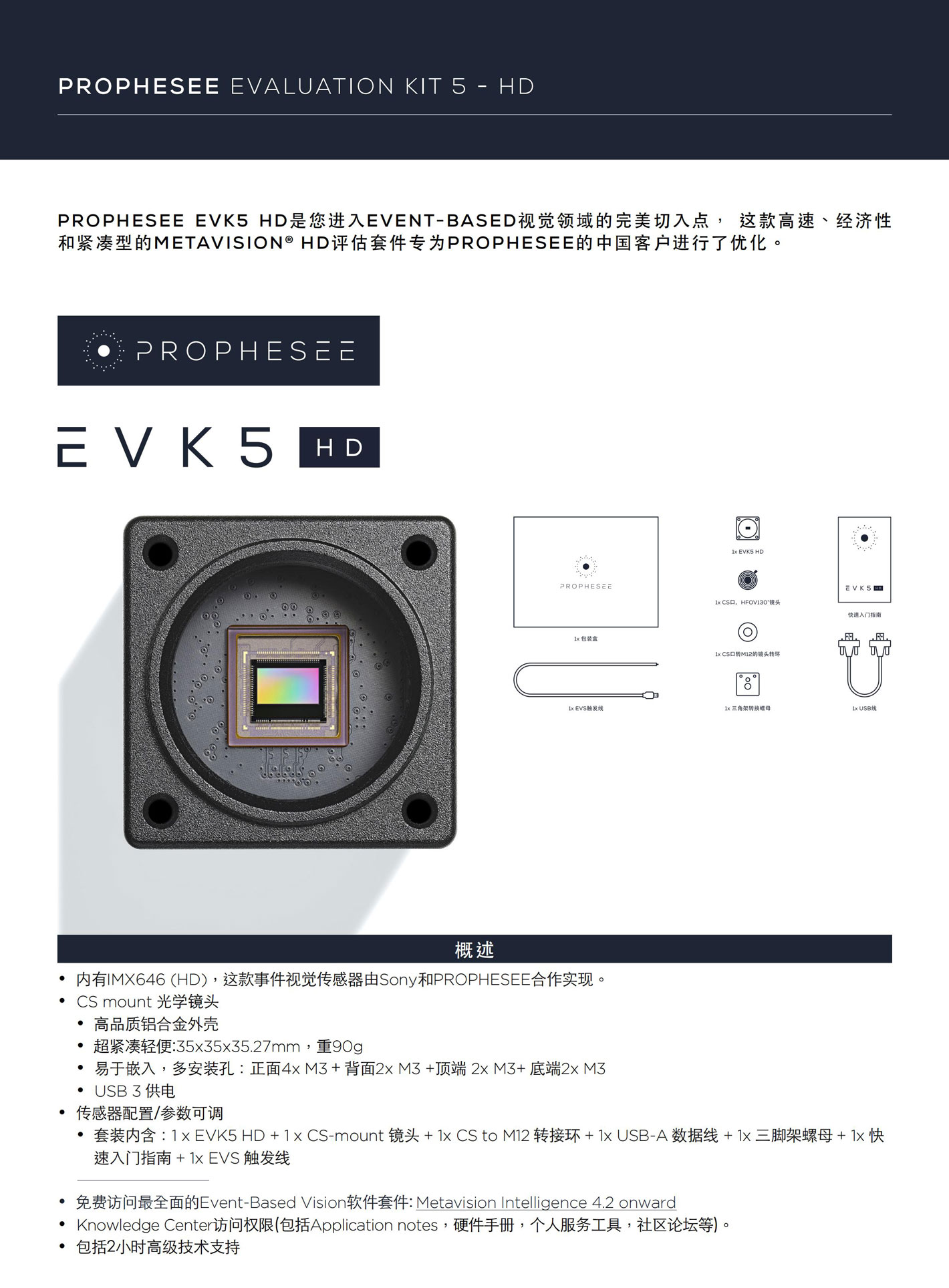 Prophesee Metavision® EVK5 – HD